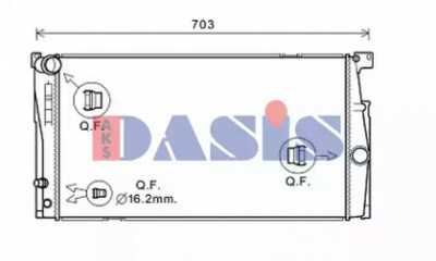 AKS DASIS 050084n -  Радиатор, охлаждение двигателя